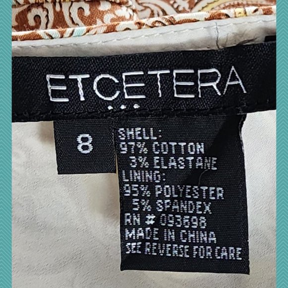 Etcetera Paisley Brocade Golden Chainlink Sheath Dress - Picture 6 of 6